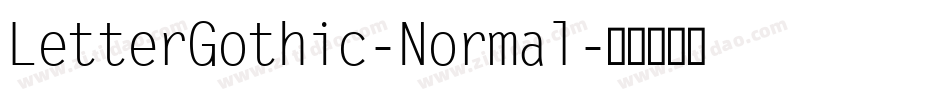 LetterGothic-Normal字体转换