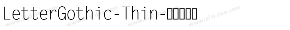 LetterGothic-Thin字体转换