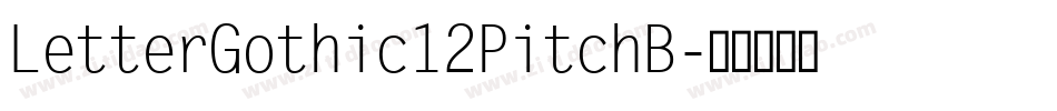 LetterGothic12PitchB字体转换