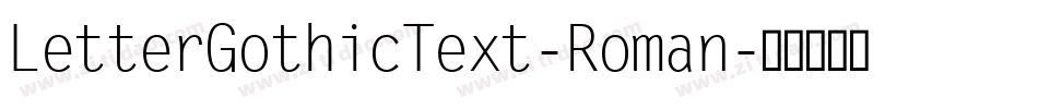 LetterGothicText-Roman字体转换
