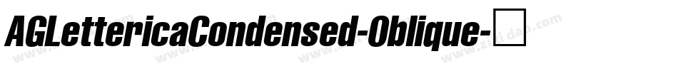AGLettericaCondensed-Oblique字体转换
