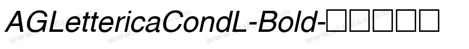 AGLettericaCondL-Bold字体转换
