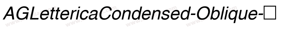 AGLettericaCondensed-Oblique字体转换