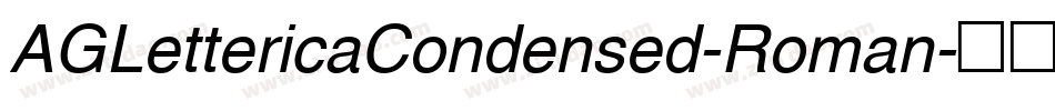AGLettericaCondensed-Roman字体转换