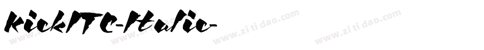 KickITC-Italic字体转换
