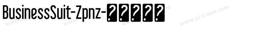 BusinessSuit-Zpnz字体转换