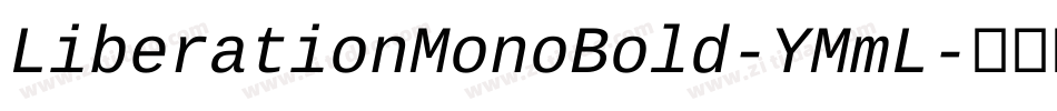 LiberationMonoBold-YMmL字体转换