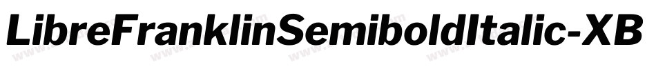 LibreFranklinSemiboldItalic-XBog字体转换