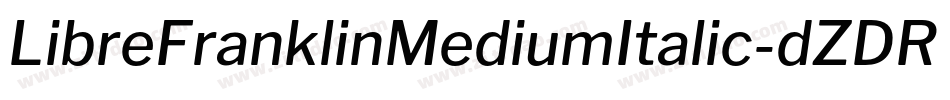 LibreFranklinMediumItalic-dZDR字体转换