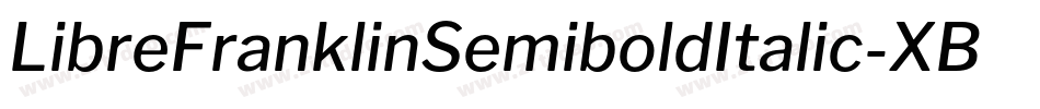 LibreFranklinSemiboldItalic-XBog字体转换