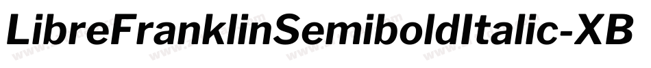 LibreFranklinSemiboldItalic-XBog字体转换