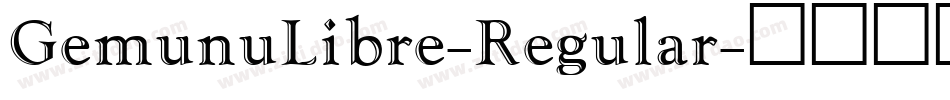 GemunuLibre-Regular字体转换