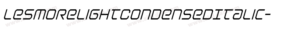 LesmoreLightCondensedItalic字体转换