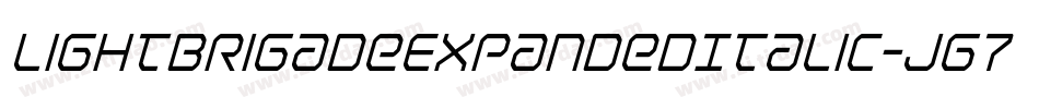 LightBrigadeExpandedItalic-Jg7a字体转换