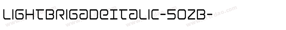 LightBrigadeItalic-5oZB字体转换