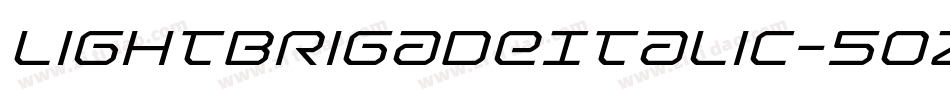 LightBrigadeItalic-5oZB字体转换