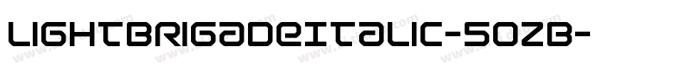 LightBrigadeItalic-5oZB字体转换