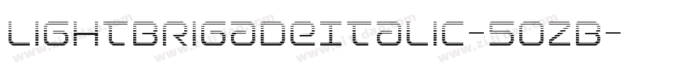LightBrigadeItalic-5oZB字体转换
