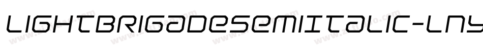 LightBrigadeSemiItalic-lny5字体转换 LightBrigadeSemiItalic-lny5字体转换
