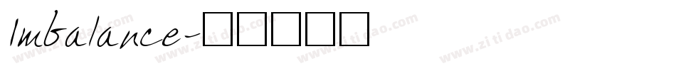 Imbalance字体转换