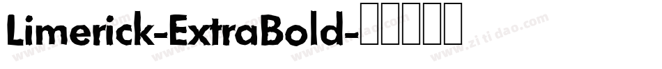 Limerick-ExtraBold字体转换