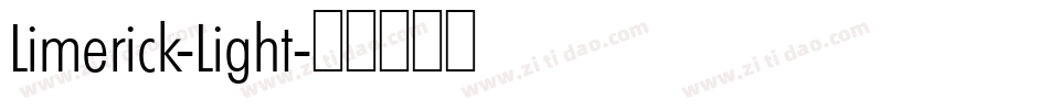 Limerick-Light字体转换