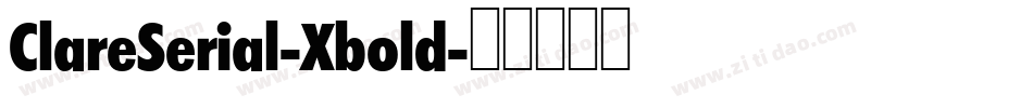 ClareSerial-Xbold字体转换