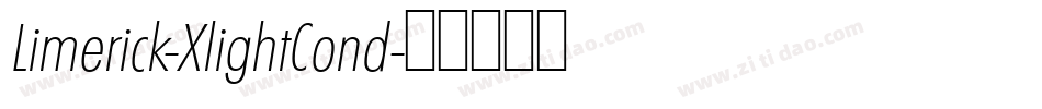 Limerick-XlightCond字体转换