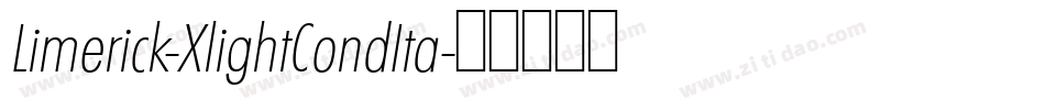 Limerick-XlightCondIta字体转换