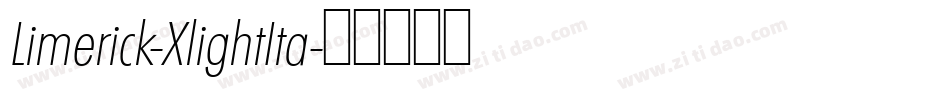 Limerick-XlightIta字体转换