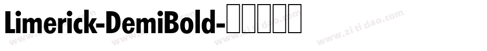 Limerick-DemiBold字体转换