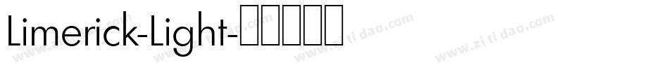 Limerick-Light字体转换