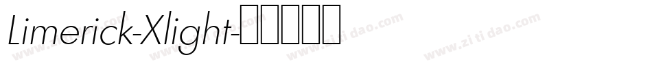 Limerick-Xlight字体转换