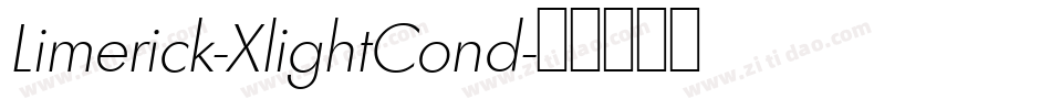 Limerick-XlightCond字体转换