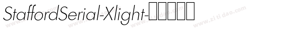 StaffordSerial-Xlight字体转换