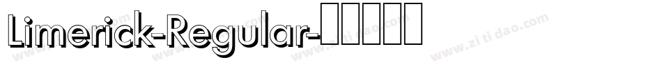 Limerick-Regular字体转换