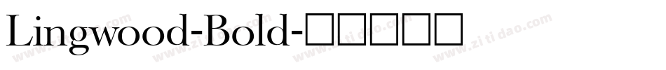Lingwood-Bold字体转换