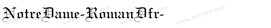 NotreDame-RomanDfr字体转换