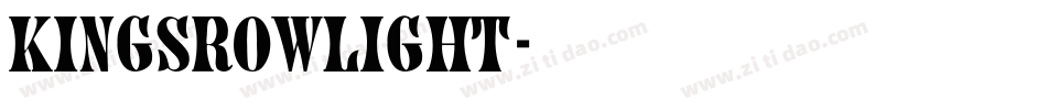 KingsrowLight字体转换