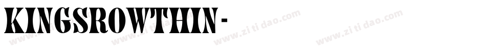 KingsrowThin字体转换