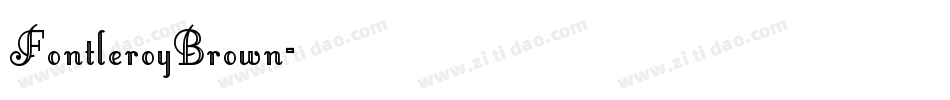 FontleroyBrown字体转换