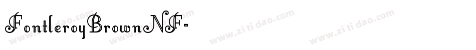 FontleroyBrownNF字体转换