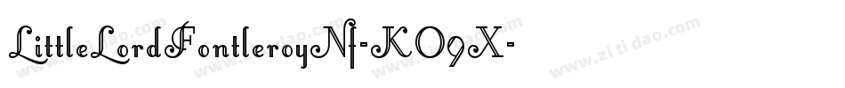 LittleLordFontleroyNf-KO9X字体转换