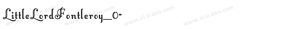 LittleLordFontleroy_0字体转换