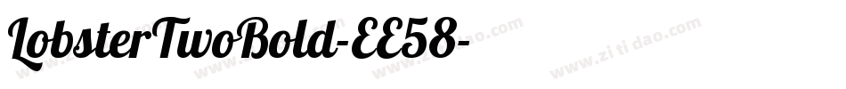 LobsterTwoBold-EE58字体转换