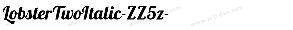 LobsterTwoItalic-ZZ5z字体转换
