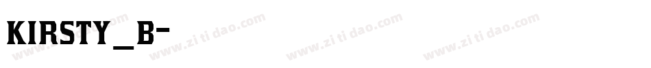 kirsty_b字体转换