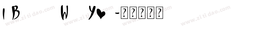 IsBestestWithYou字体转换