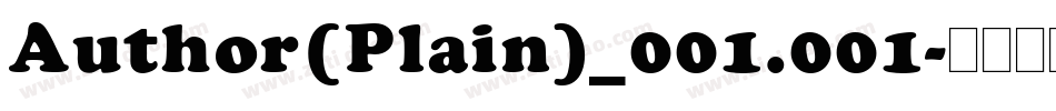 Author(Plain)_001.001字体转换