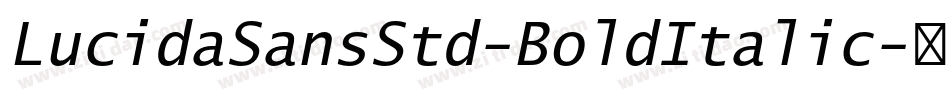 LucidaSansStd-BoldItalic字体转换